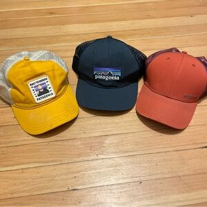 Lot of 3 Patagonia mesh hats